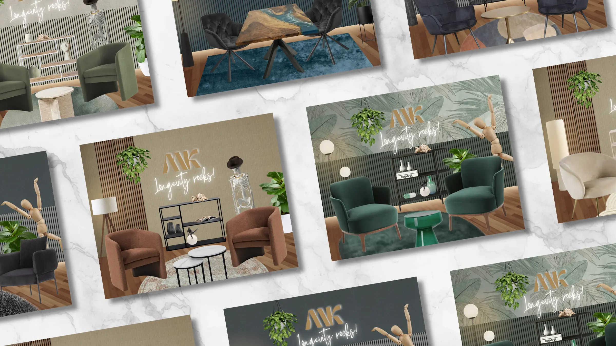 Entwurfsstand des Podcaststudios – Layouts und Raumkonzepte